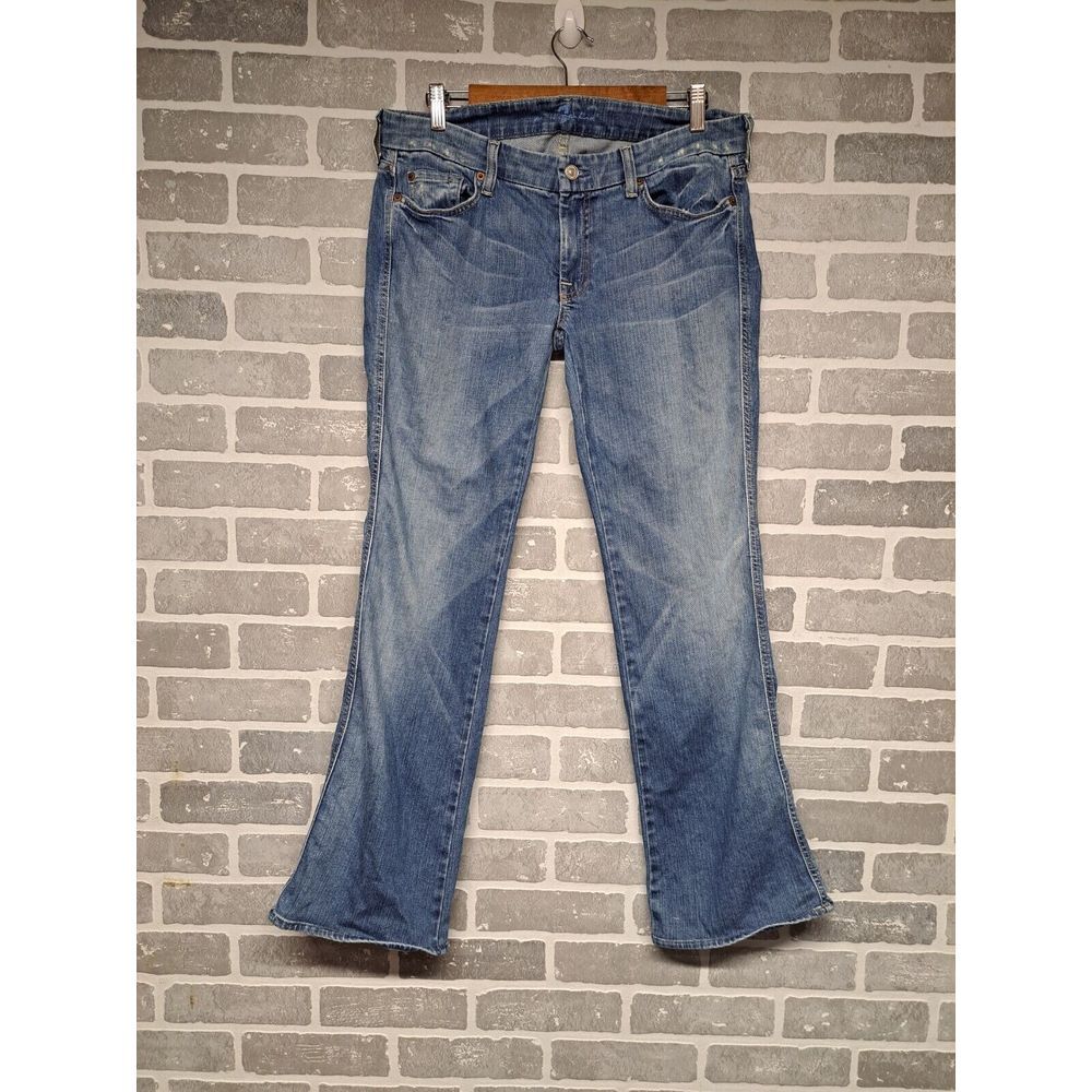 7 For‎ All Mankind A PKT Relaxed Mens Blue Denim Straight Leg Jeans Size 32